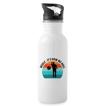 Boule Petanque Boccia Boules - Water bottle with straw - white - Right
