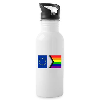 Fierté europe - Gourde avec paille intégrée - blanc - Droite