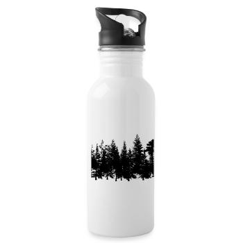 Contour de la forêt - Gourde avec paille intégrée - blanc - Droite