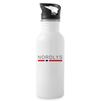 Northern Lights Norway - Water bottle with straw - white - Right