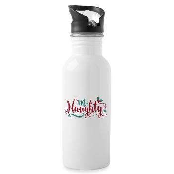 Herr Naughty - Trinkflasche mit integriertem Trinkhalm - Weiß - Rechts