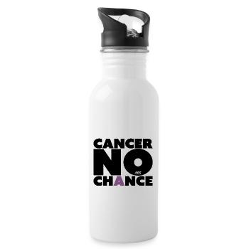 Le cancer n’a aucune chance - Gourde avec paille intégrée - blanc - Droite