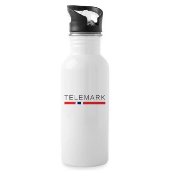 Telemark Norway - Water bottle with straw - white - Right