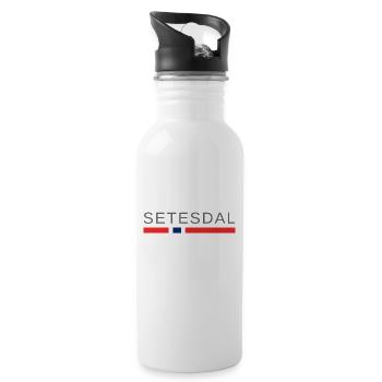 Setesdal Norway - Water bottle with straw - white - Right