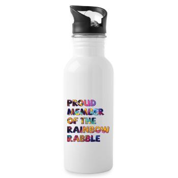 Fier membre de la racaille arc-en-ciel - Gourde avec paille intégrée - blanc - Droite