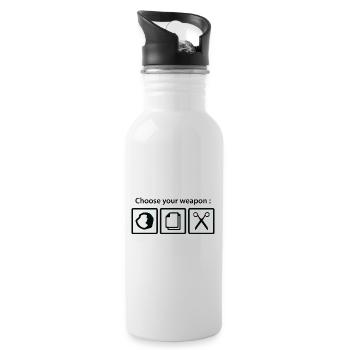 Choose Your Weapon - Water bottle with straw - white - Right