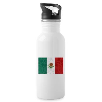 Drapeau du Mexique Drapeau mexicain Mexique Amérique du Sud - Gourde avec paille intégrée - blanc - Droite