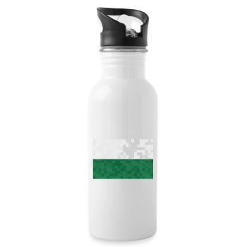 Sachsen Flagge Sächsische Fahne Ossi Urlaub SN - Trinkflasche mit integriertem Trinkhalm - Weiß - Rechts