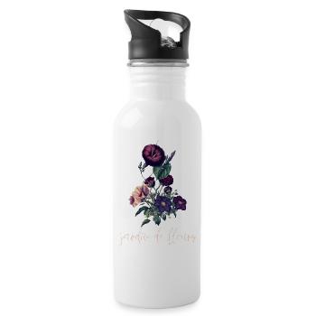 Jardin de fleurs - Water bottle with straw - white - Right