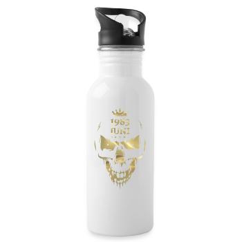 Juin 1983 Skull Gold - Gourde avec paille intégrée - blanc - Droite