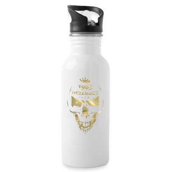 Décembre 1983 Skull Gold - Gourde avec paille intégrée - blanc - Droite