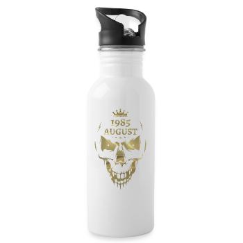 Août 1985 Skull Gold - Gourde avec paille intégrée - blanc - Droite