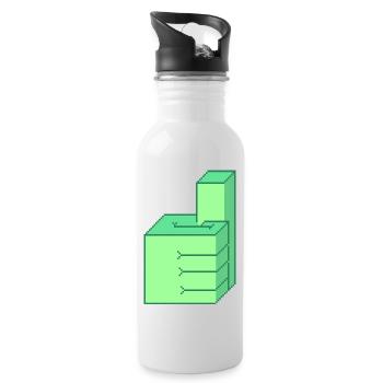 GUTE FPS - Trinkflasche mit integriertem Trinkhalm - Weiß - Rechts