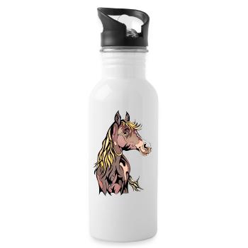 Pintabian Horse - Water bottle with straw - white - Right