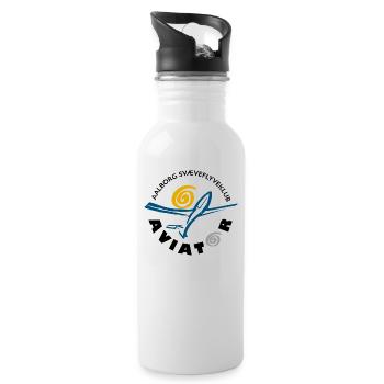 Aviator - Water bottle with straw - white - Right