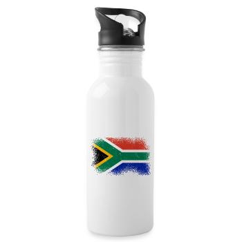South Africa Flag Africa South African flag - Water bottle with straw - white - Right