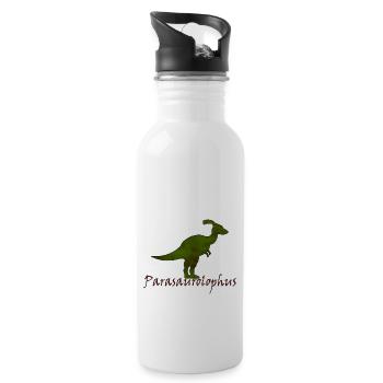 Parasaurolophus - Trinkflasche mit integriertem Trinkhalm - Weiß - Rechts