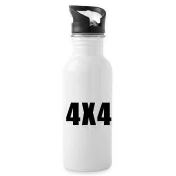 4x4 - Gourde avec paille intégrée - blanc - Droite