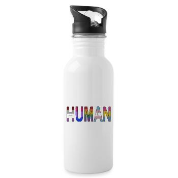 HUMANE - Water bottle with straw - white - Right