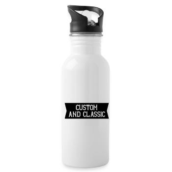 Custom and Classic - Water bottle with straw - white - Right