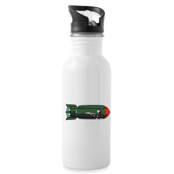 Bombe - Trinkflasche mit integriertem Trinkhalm - Weiß - Rechts