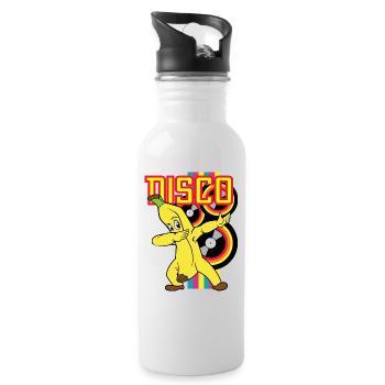 Rétro Vintage Dabbing Dab Disco Party Bananw - Gourde avec paille intégrée - blanc - Droite