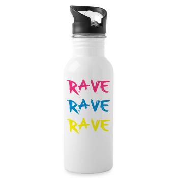 Rave - Trinkflasche mit integriertem Trinkhalm - Weiß - Rechts