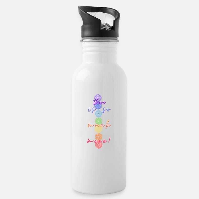 there is so much more! - Trinkflasche mit integriertem Trinkhalm - Weiß