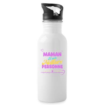 CADEAU pour MAMAN , Fête des Mères, Humour - Gourde avec paille intégrée - blanc - Droite
