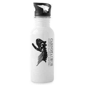 Carnotaurus Skull black - Water bottle with straw - white - Right