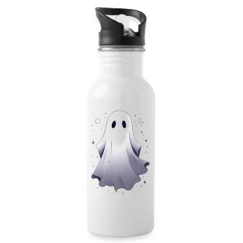 Halloween Ghosts Ghost Gift Idea - Water bottle with straw - white - Right