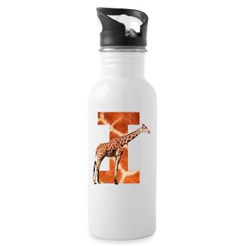 girafe je - Gourde avec paille intégrée - blanc - Droite