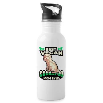 Cockapoo - Water bottle with straw - white - Right