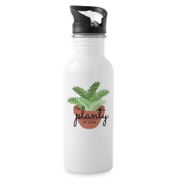 Planty de l’amour - Gourde avec paille intégrée - blanc - Droite