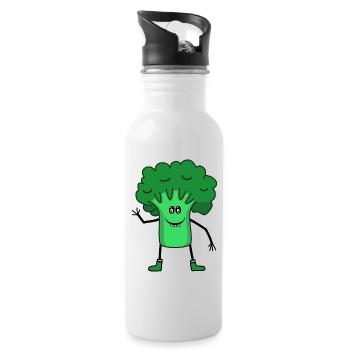 Brocoli, Légumes, Jardin, Cuisine, Repas Végétarien - Gourde avec paille intégrée - blanc - Droite