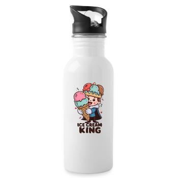 Frozen Cream Lustige Naschkatze Frozen Summer Snack - Trinkflasche mit integriertem Trinkhalm - Weiß - Rechts