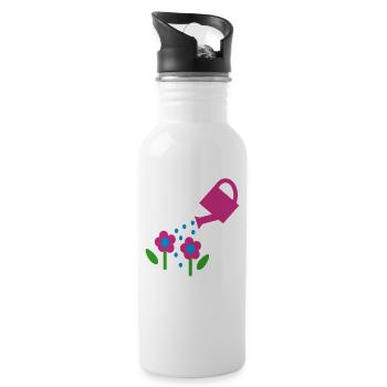 Gießkanne - Trinkflasche mit integriertem Trinkhalm - Weiß - Rechts
