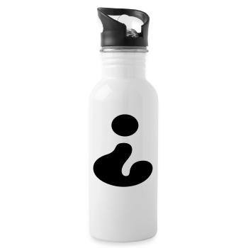 Question mark, spanish - Water bottle with straw - white - Right