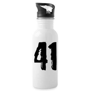 41 number jersey - Water bottle with straw - white - Right