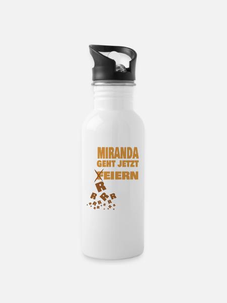 miranda - Trinkflasche mit integriertem Trinkhalm - Weiß