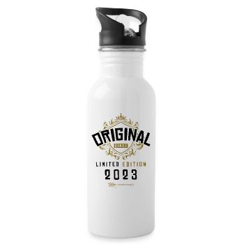 Anniversaire en édition limitée 2023 - Gourde avec paille intégrée - blanc - Droite