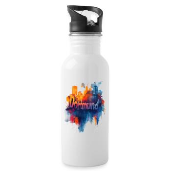 Dortmund - Trinkflasche mit integriertem Trinkhalm - Weiß - Rechts