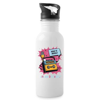 They are different ! - Water bottle with straw - white - Right
