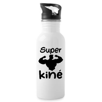 Super kiné - Gourde avec paille intégrée - blanc - Droite