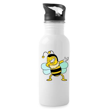Dabbing Dab Bee - Gourde avec paille intégrée - blanc - Droite