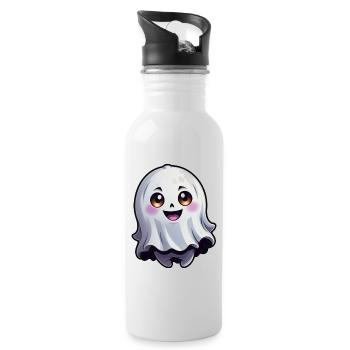 Joyeux Halloween Ghost Ghost - Gourde avec paille intégrée - blanc - Droite