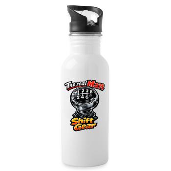 Shift Gear levier de Vitesse  - Gourde avec paille intégrée - blanc - Droite