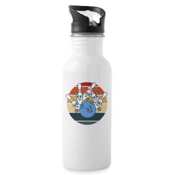 Funny bowling ball for bowling Verien - Water bottle with straw - white - Right