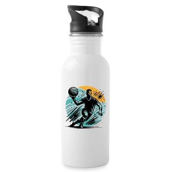 Handball - Water bottle with straw - white - Right