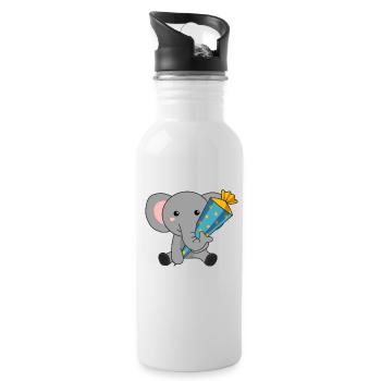elefant School Enrolment Kita 2021 Schoolchild - Water bottle with straw - white - Right